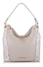Brahmin Sevi Leather Hobo - White
