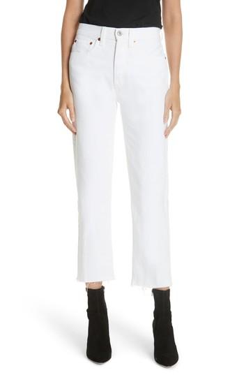 Women's Re/done Originals High Waist Stove Pipe Jeans - White