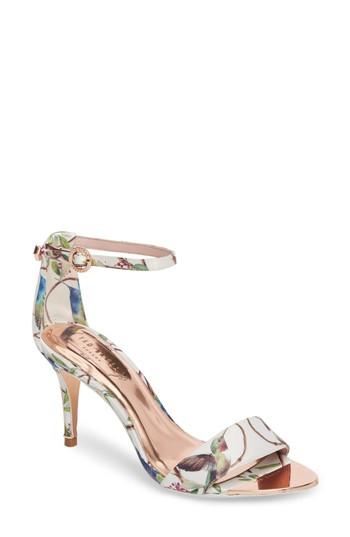 Women's Ted Baker London Mavbe Ankle Strap Sandal M - White