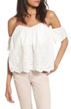 Women's 4si3nna Embroidered Off The Shoulder Top