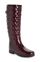 Women's Hunter Original Refined High Gloss Quilted Rain Boot M - Red