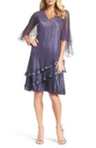 Women's Komarov Cape Sleeve Tiered A-line Dress