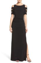 Women's Laundry By Shelli Segal Embellished Sleeve Jersey Gown