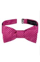 Men's Ted Baker London Parquet Square Silk Bow Tie, Size - Pink