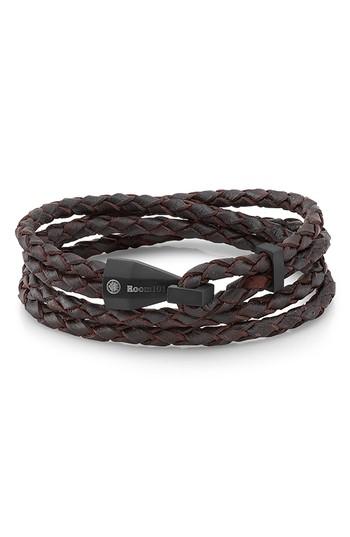 Men's Room101 4x Leather Wrap Bracelet