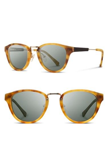 Women's Shwood 'ainsworth' 49mm Polarized Sunglasses - Amber/ Gold/ G15 Polar