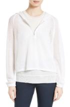 Women's Theory Hodina Linen Blend Mesh Hoodie