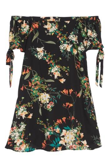 Women's Mary & Mabel Tie Sleeve Off The Shoulder Dress