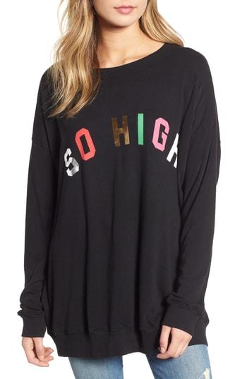 Women's Wildfox Road Trip So High Sweatshirt - Black