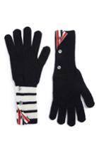 Men's Thom Browne 4-bar Stripe Cashmere Gloves