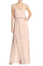 Women's Show Me Your Mumu Kendall Soft V-back A-line Gown - Beige