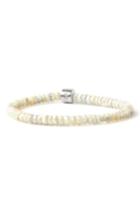 Women's Anzie Boheme White Silverite Rondelle Bracelet