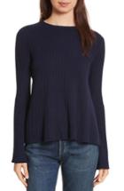 Women's Allude Rib Knit Cashmere Sweater, Size - Blue