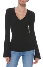 Women's Paige Carden Flare Sleeve Top - Black