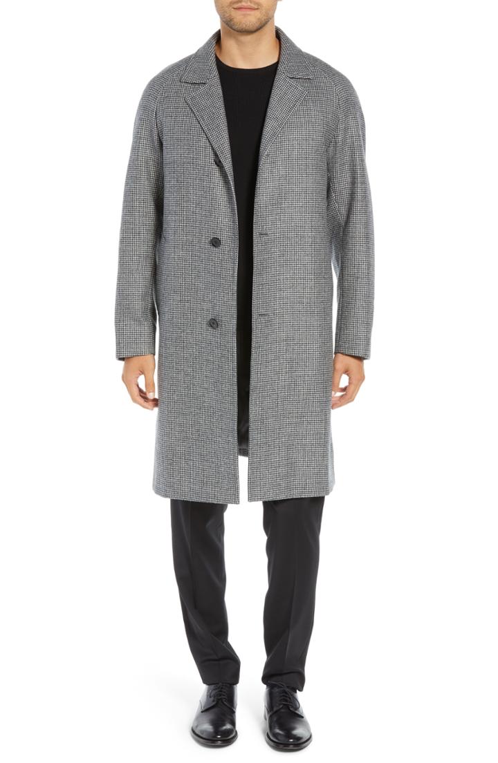 Men's Sanyo Wool Top Coat, Size - Grey