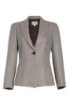 Women's Armani Collezioni Mini Herringbone Jacket Us / 44 It - Beige