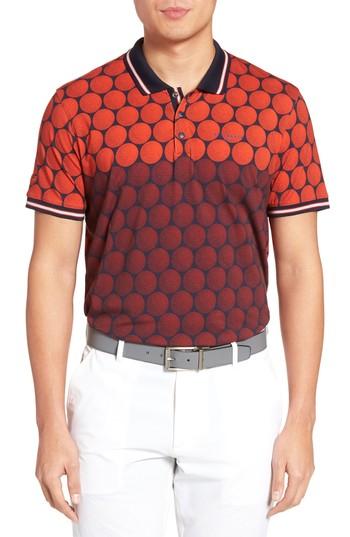 Men's Ted Baker London Birdy Print Golf Polo (xl) - Red