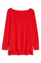 Women's Eileen Fisher Bateau Neck Top, Size - Red