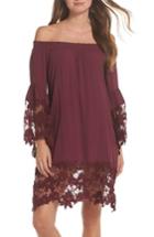 Women's Muche Et Muchette Jolie Lace Accent Cover-up Dress - Burgundy