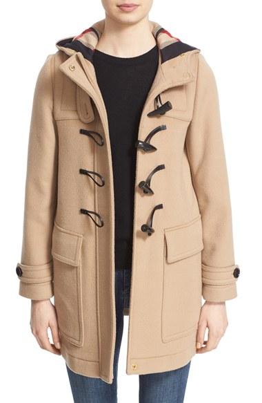 Women's Burberry 'baysbrooke' Wool Duffle Coat