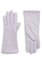 Women's Halogen X Atlantic-pacific Cashmere Lined Leather Gloves - Purple