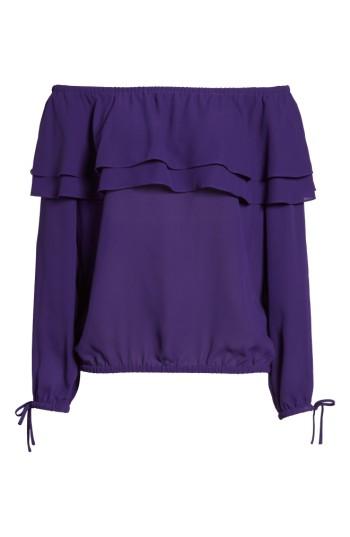 Women's Michael Michael Kors Ruffle Off The Shoulder Top