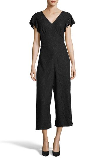 Women's Eci Crop Lace Jumpsuit - Black