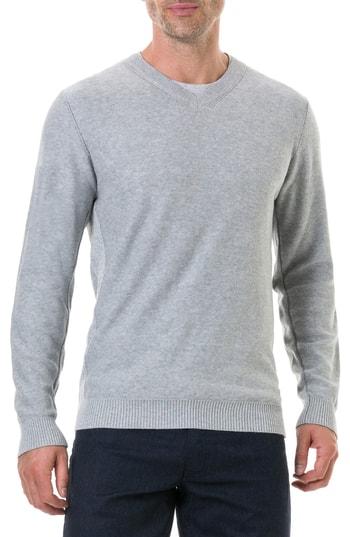 Men's Rodd & Gunn Ridgeview V-neck Sweater, Size - Grey