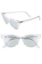 Women's Ray-ban Meteor 50mm Polarized Wayfarer Sunglasses - Crystal/ Blue Solid