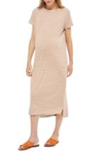Women's Topshop Stripe Maternity T-shirt Dress Us (fits Like 0-2) - Beige