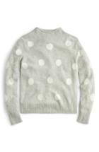 Women's J.crew 1988 Dot Roll Neck Sweater, Size - Ivory