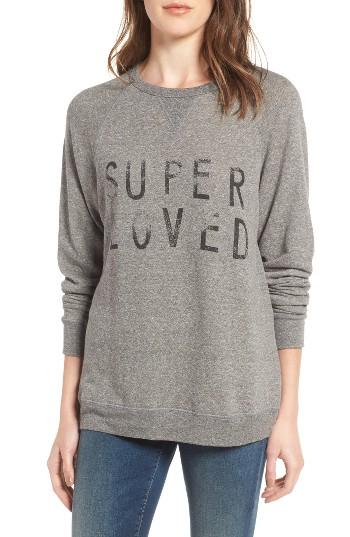 Women's Current/elliott 'the Oversized' Sweatshirt - Grey