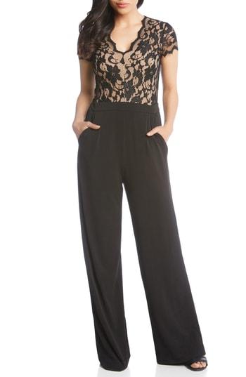 Women's Karen Kane Lace Bodice Jumpsuit