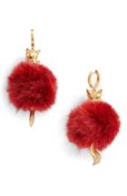 Women's Kate Spade New York So Foxy Faux Fur Earrings