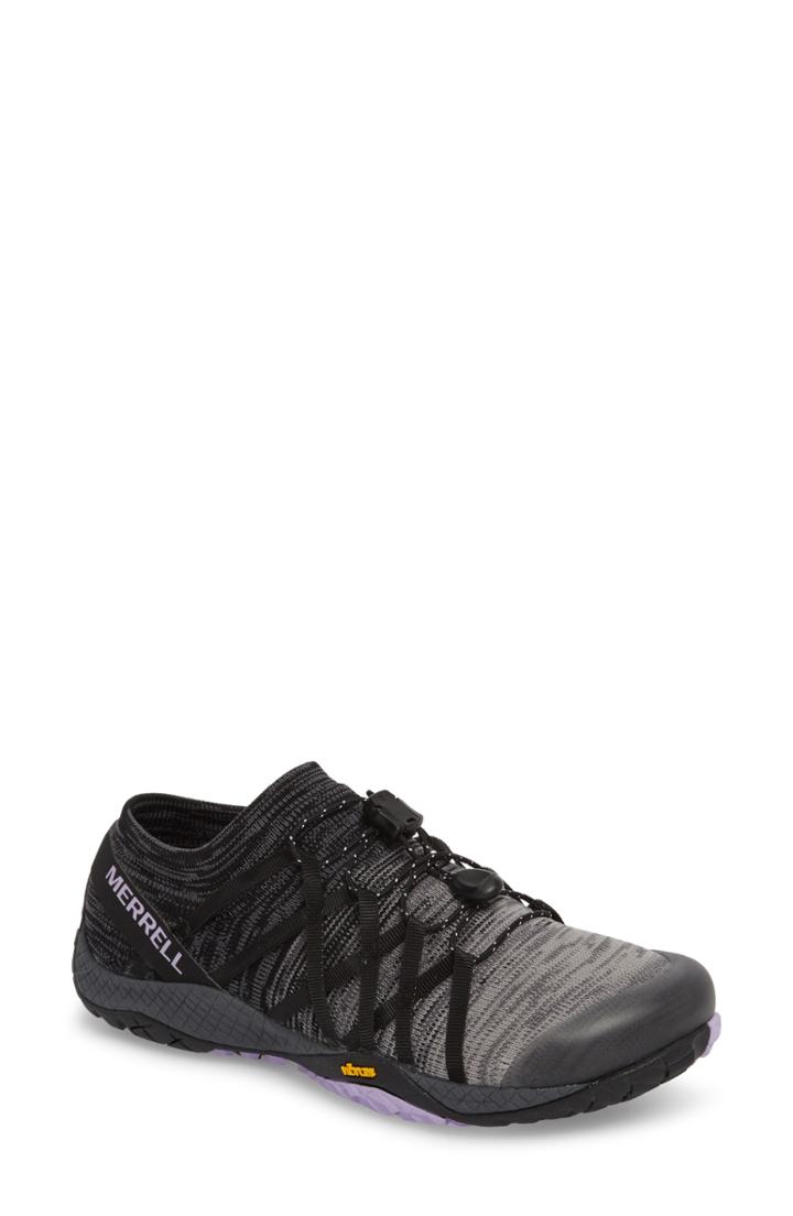 Women's Merrell Trail Glove 4 Knit Running Shoe M - Black