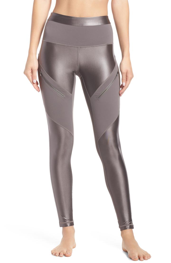 Women's Zella Shine Zip High Waist Ankle Leggings