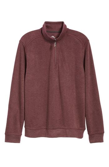 Men's Tommy Bahama Sideline Quarter Zip Pullover - Purple