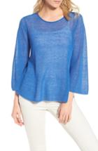 Women's Eileen Fisher Organic Linen Blend Sweater - Blue