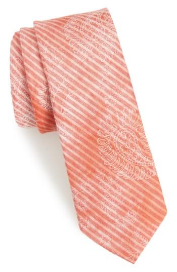 Men's 1901 Lee Paisley Cotton Tie, Size - Pink