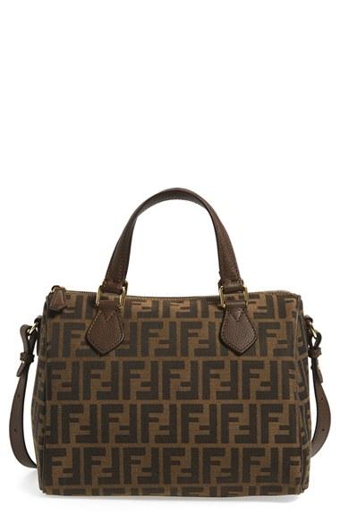 Fendi 'zucca Boston' Logo Jacquard Satchel -