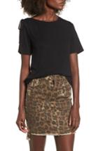 Women's Socialite Tie Shoulder Tee - Black