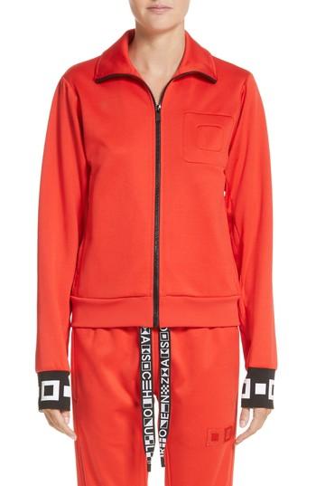Women's Proenza Schouler Pswl Jersey Track Jacket - Red