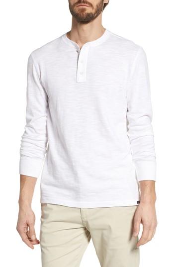 Men's Faherty Slub Cotton Henley, Size - White