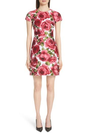 Women's Michael Kors Rose Jacquard Tee Dress - Red