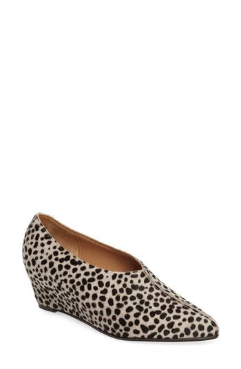 Women's Huma Blanco Lorenze Genuine Calf Hair Wedge(women) Us / 37eu - Black