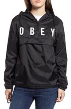 Women's Obey Anyway Hooded Anorak - Black