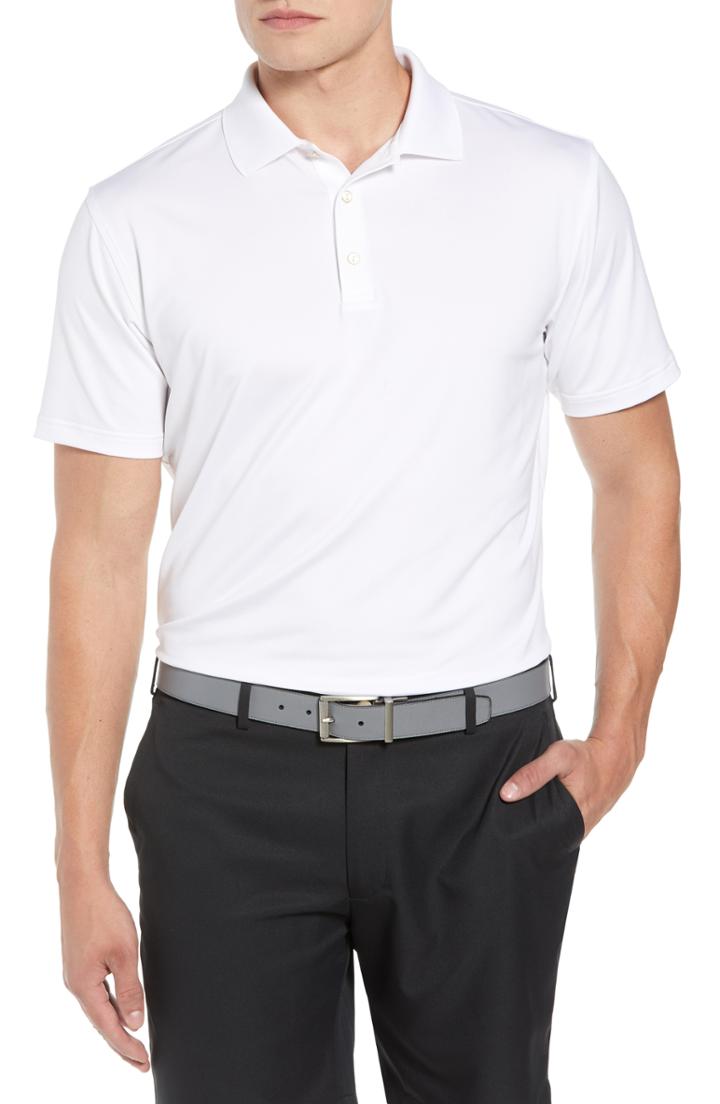 Men's Peter Millar Stretch Jersey Performance Polo - White