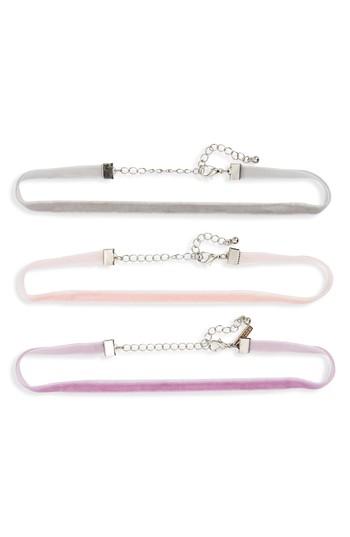 Women's Topshop 3-pack Velvet Chokers