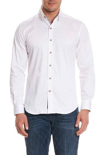Men's Robert Graham Caruso Tailored Fit Sport Shirt - White
