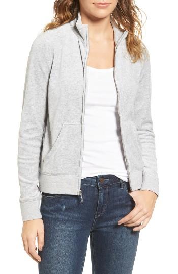 Women's Juicy Couture Fairfax Velour Track Jacket - Grey